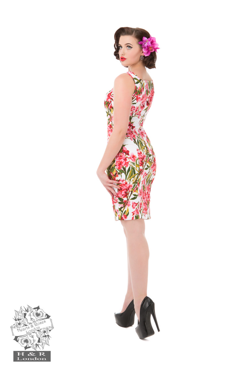 Pink Maureen Floral Wiggle Dress